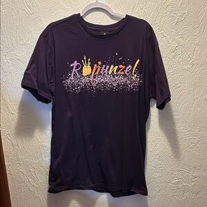 NOWT Disney Princess Tee in Dark Purple with Yellow Logo